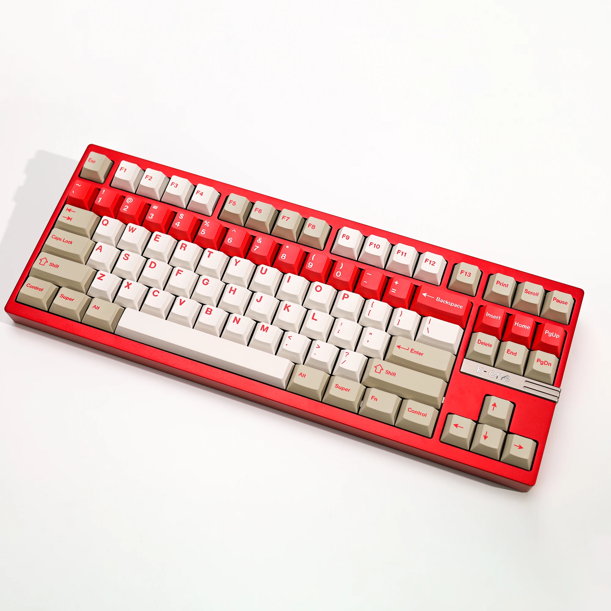 KBDiy Clone GMK Keycaps Red Alert PBT Retro Cherry Profile Alice ISO Keycap For 60 Gaming Magnetic Wooting Mechanical Keyboard