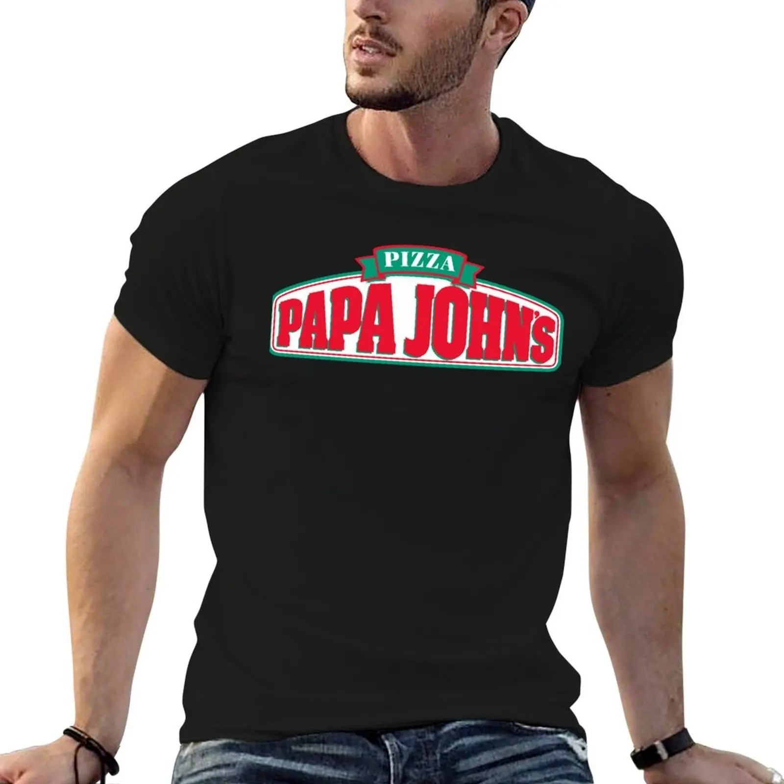 

Papa John T-Shirt cotton t shirts high quality t shirt man luxury t shirt man plain T-shirt