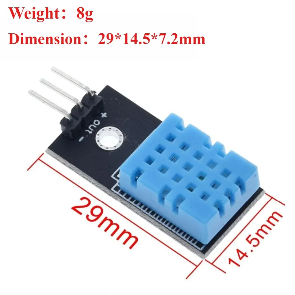 

DHT11 Digital Temperature Humidity Sensor Module - 3.3-5.5V for Arduino/Raspberry Pi