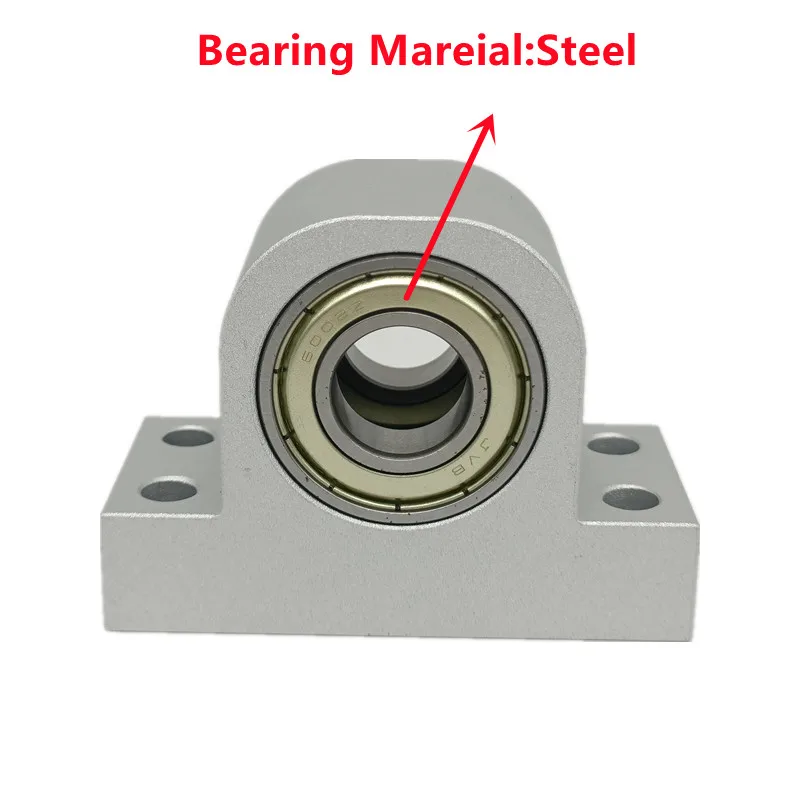 MIT Bearing With Housing  Double Bearings Bearing Seat Assembly Screw Rod Optical Axis Guide Shaft Support Dia 6-30mm in stock