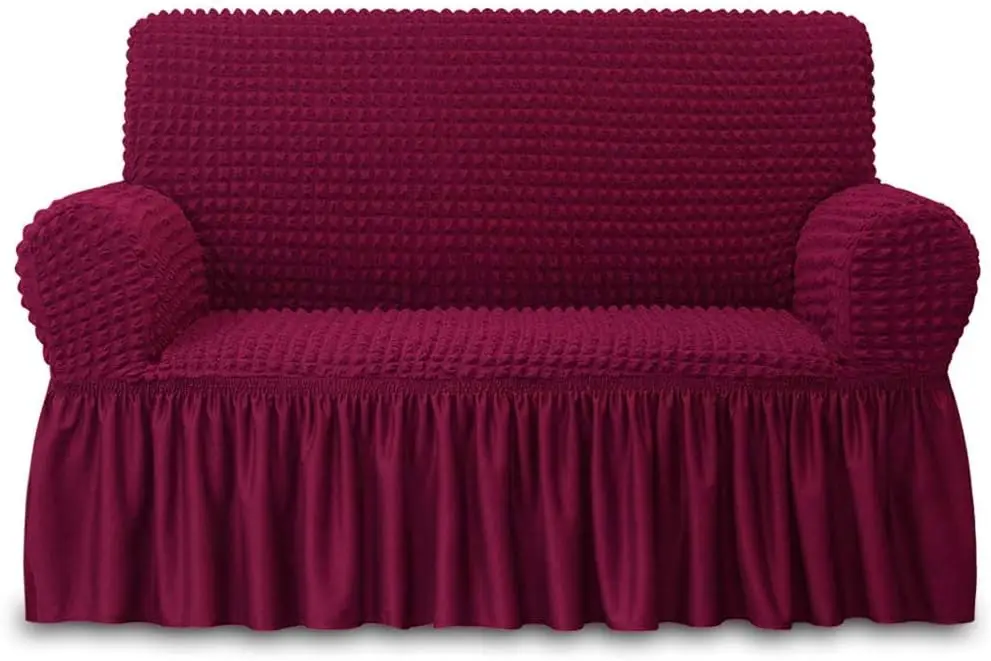 

Loveseat Slipcover Red Loveseat Cover 1 Piece Easy Fitted Sofa Couch Cover Universal High Stretch Durable Furniture Protector