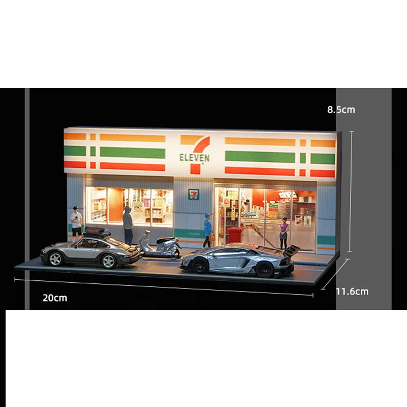 1:64 ديوراما سيارة المرآب مشهد مصغر الشكل الدمى مدينة الشارع سكيب نموذج مناسبة للعجلات الساخنة 1/64 JKM CCA جمع هدية #5