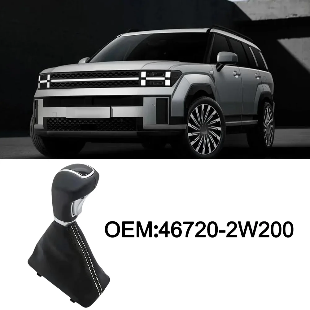 

Gear Shift Handle Cover Replacement for Hyundai For Santa FE 2013 2016 467202W200 46720 2W200 ABS Leather Black