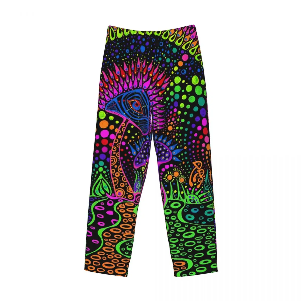 Custom Print Men Psychedelic Magic Mushrooms Print Lava Pajama Pants Sleep Sleepwear Bottoms with Pockets