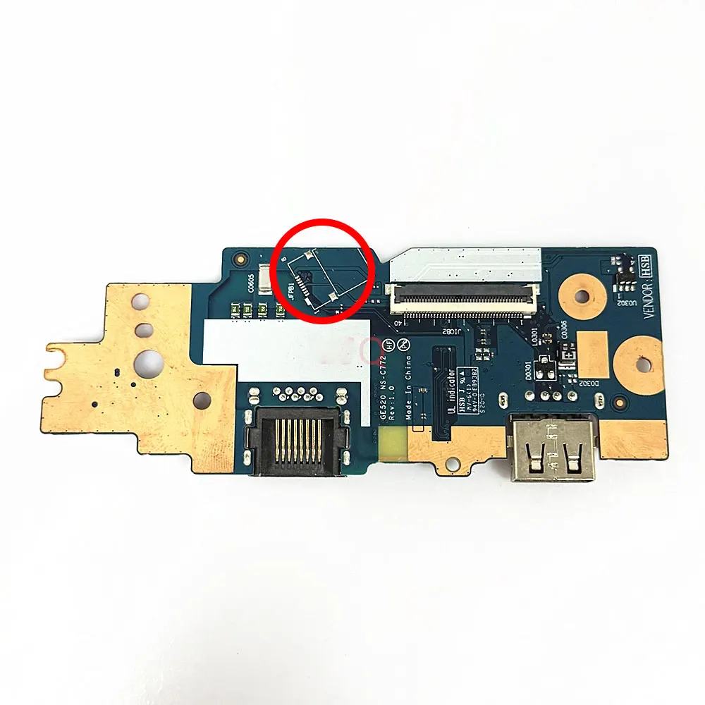 For Lenovo ThinkPad E15 Gen 2 Laptop USB LAN Network Card RJ45 Jack Power Button Board Switch Accessories NS-C772 NS-D013 view 4