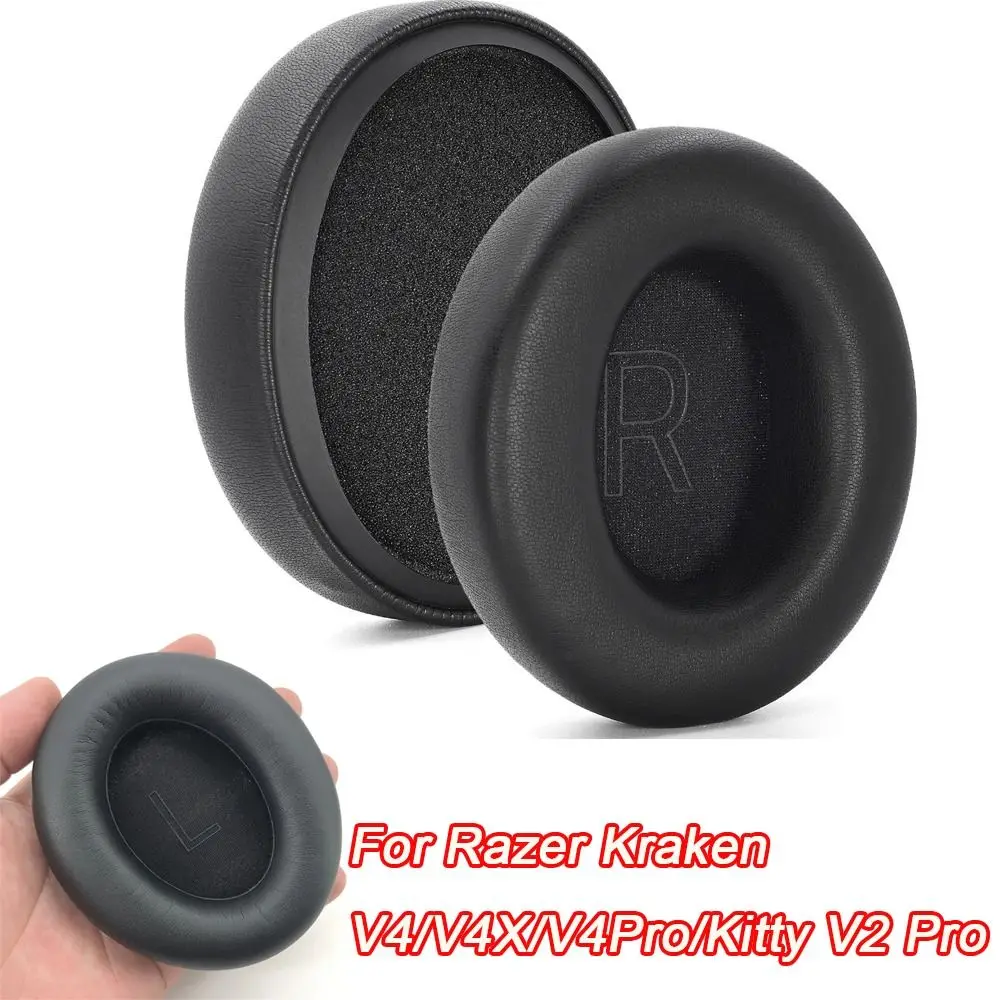 1 زوج استبدال سماعة بطانة للأذن بروتين الجلود الإسفنج رغوة غطاء للأذن وسائد ل الماسح كراكن V4/V4X/V4Pro/كيتي V2 برو
