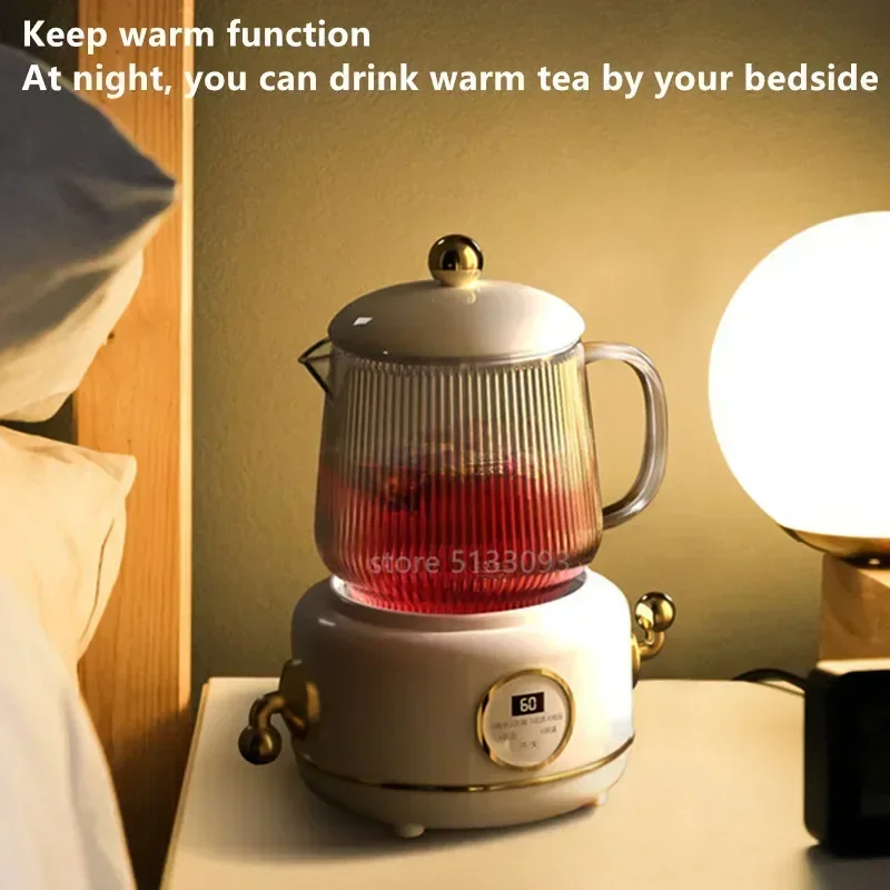 600ml Glass Electric Kettle 220V Household Health Pot Automatic Electric Mini Water Kettle Cute Portable 400w Outdoor Tea Pot