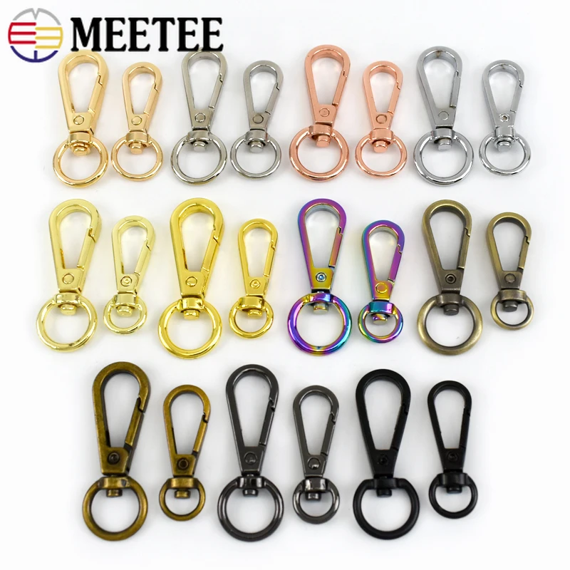 10Pcs 8-13mm Metal Buckle For Bag Handbag Strap Swivel Lobster Clasps Dog Collar Keychain Trigger Clip Snap Hook DIY Accessories