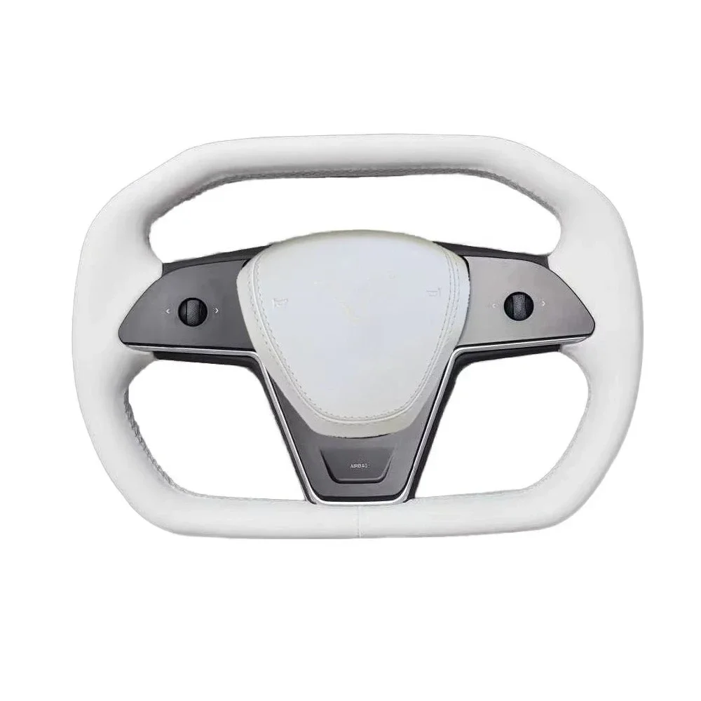 For Tesla Model 3/Y Pickup Truck Hexagonal Punk Style Steering Wheel Car Modification with Horn Cover！！
