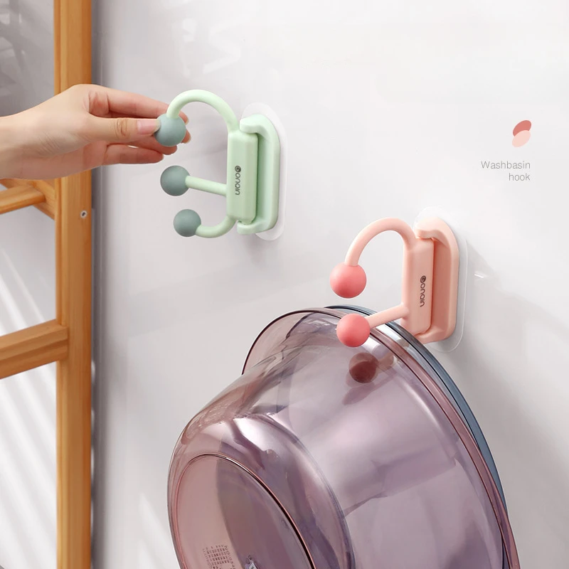 

Portable Toilet Basin Hook Without Punching Bathroom Basin Storage Rack Household Toilet Basin Hanging Device Basin Storage Rack