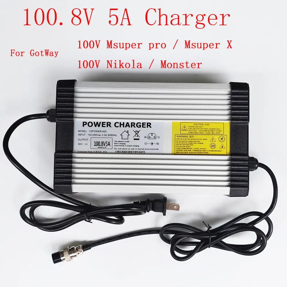 

GotWay Msuper Pro Msuper X 100.8V 5A quick Charger GotWay Nikola Monster 500W charger