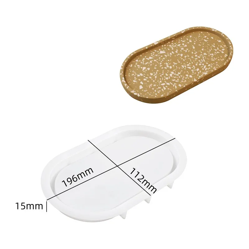 

Овальные формы для посуды, домашний декор, держатель для цветочного горшка, поднос для хранения, силиконовый поднос для хранения форм, украшения для домашнего декора для проектов DIY