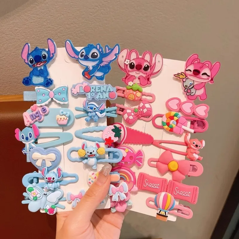 14/28-teiliges Stitch Haarspangen-Set Süße Niedliche Mädchen-Cartoon-BB-Clips für Tägliche Aktivitäten Geschenk Exquisite Haaraccessoires