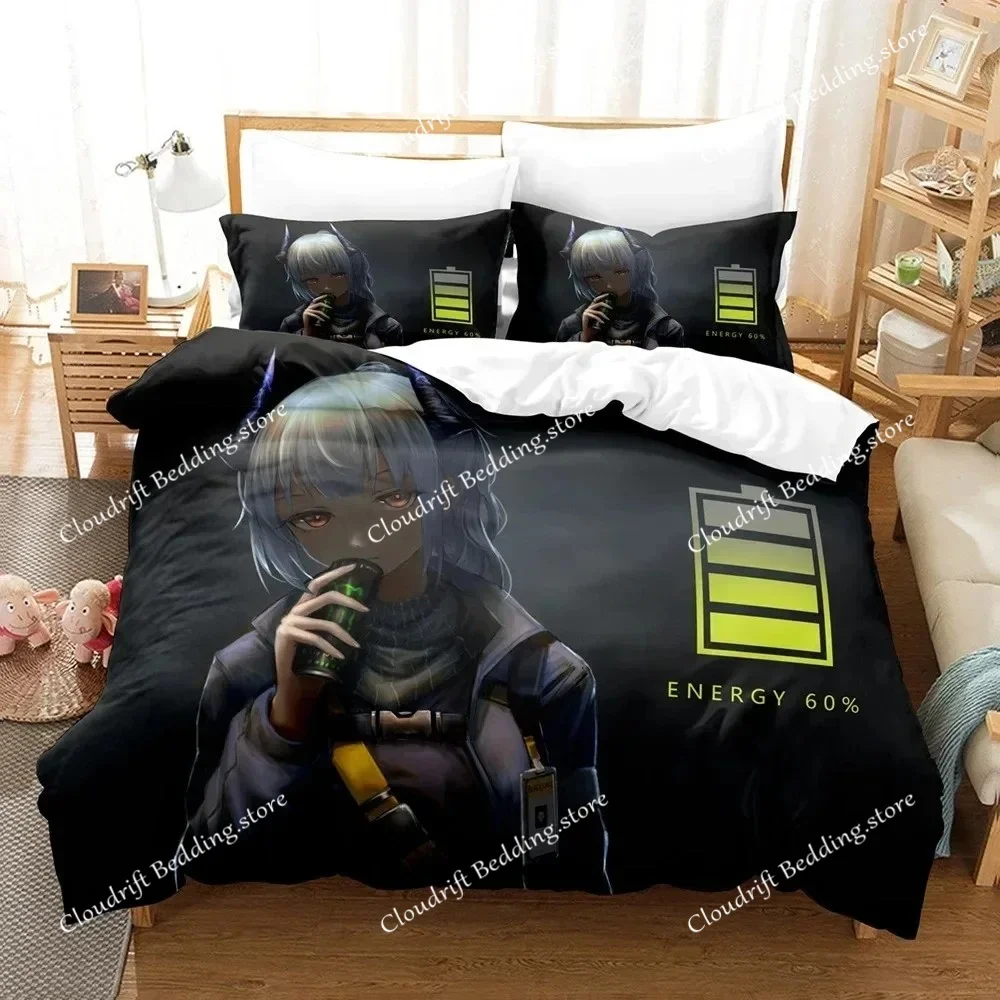 

Fashion Anime 3D Arknights Bedding Sets Duvet Cover Set With Pillowcase Twin Full Queen King Bedclothes Bed Linen customizable