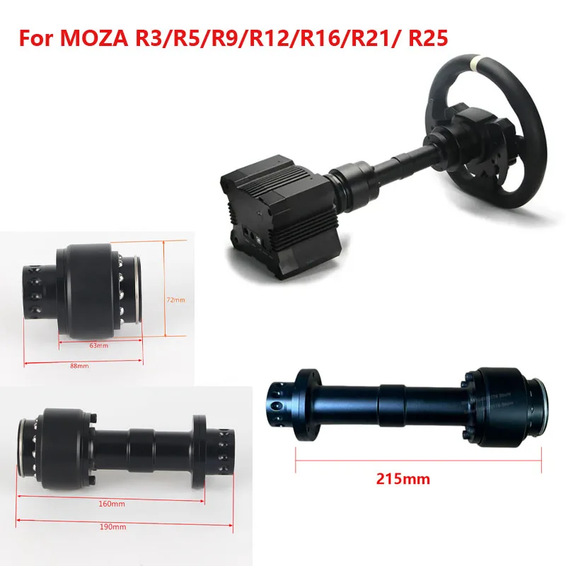 simulated-racing-car-steering-wheel-aluminum-alloy-anodized-process-extension-rod-for-moza-r3-r5-r9-r12-r16-r21-r25