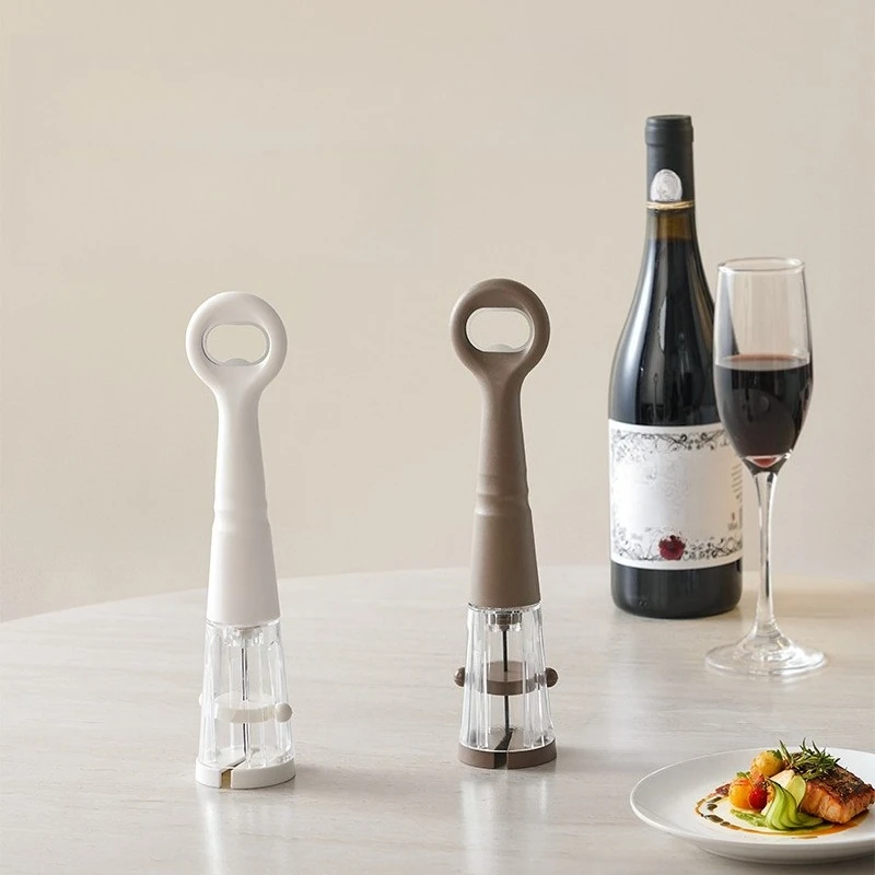 2 in 1 Bottle Opener Air Pressure Wine Beer Cap Remover Portable Kitchen Tool for Home Use Bar Party Travel Outdoor Camping