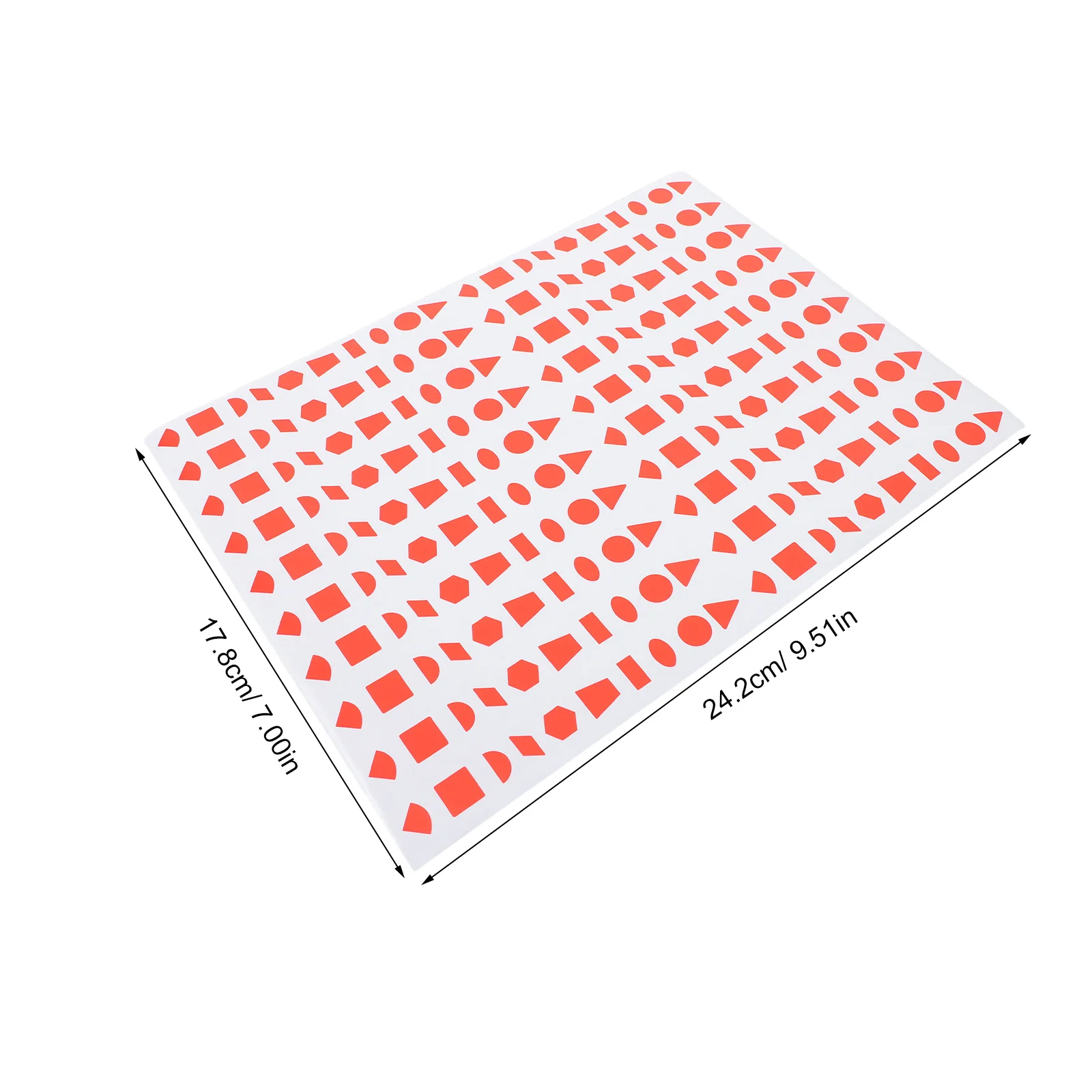 20 ورقة ملصقات هندسية 10 مللي متر دوائر مثلثات مستطيلة بيضاوية سهلة قشر لاصق الشارات لتنظيم الإمدادات