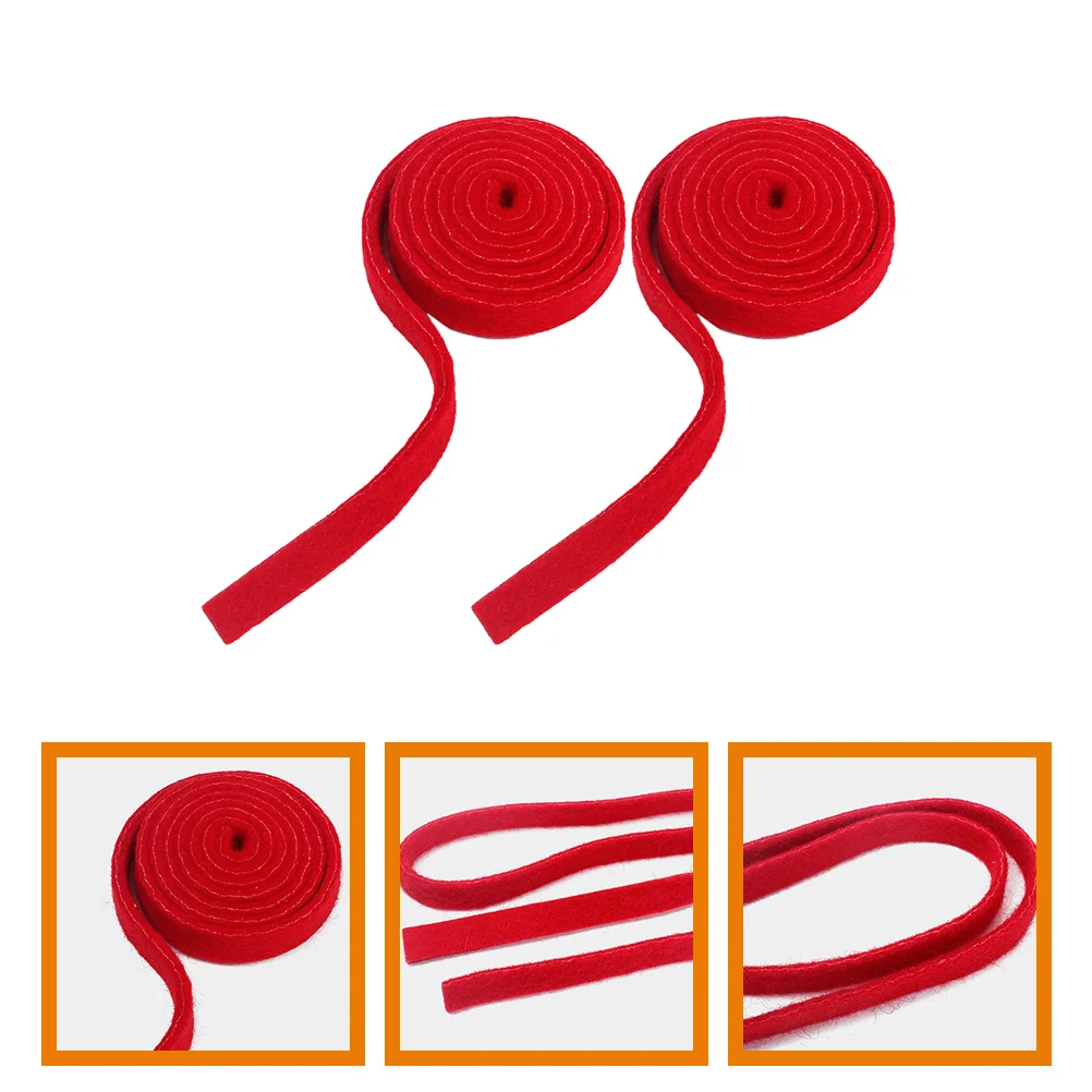 

2 Pcs Piano Guzheng Tuning Stop Tape Red Equal Temperament *2pcs Strip Accessories Tuner Kit Wool Felt