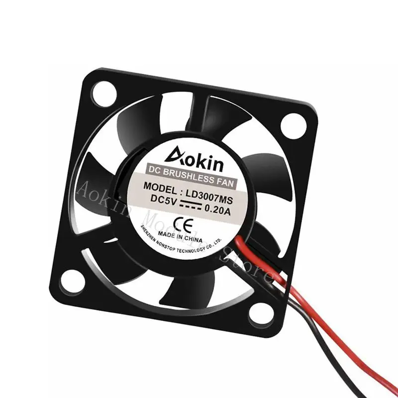 Kipas untuk Raspberry Pi 4 30X30X7Mm Raspberry Pi 4 Kipas Pendingin Tanpa Sikat 3.3V 5V DC Kipas Tenang Penyerap Panas untuk Raspberry Pi 4B, Pi 3B +