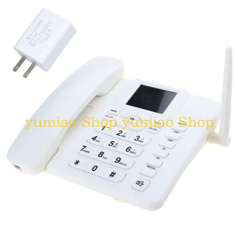 587B 2G Desktop Phone Fixed Landline Telephone with Full Netcom Function Double Card Slot Capabilities for Home Office