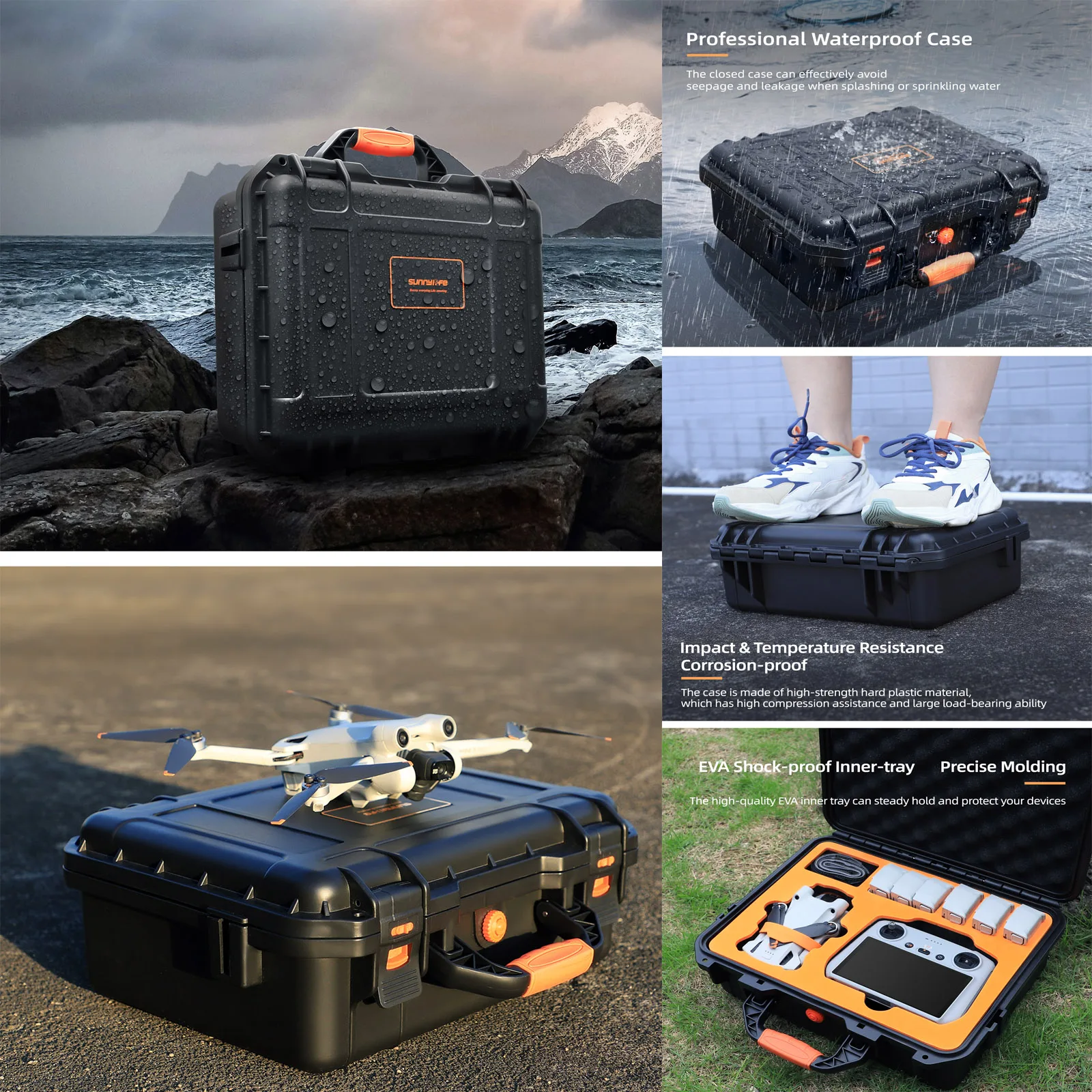 

Explosion-Proof Box for DJI Mini 3/Mini 3 Pro Hard Shell Bag for DJI RC and RC-N1 Remote Control Waterproof Suitcase Accessories