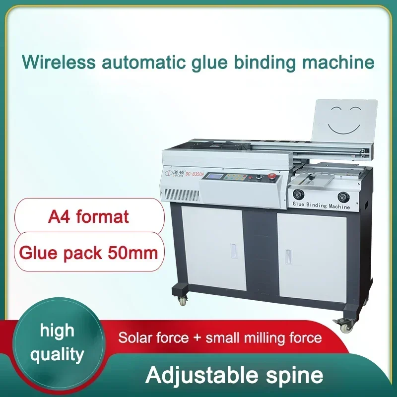 Automatic Glue Applicator，Electric Hot-Melt Perfect Binder (DC-8350A) for A4 Proposals