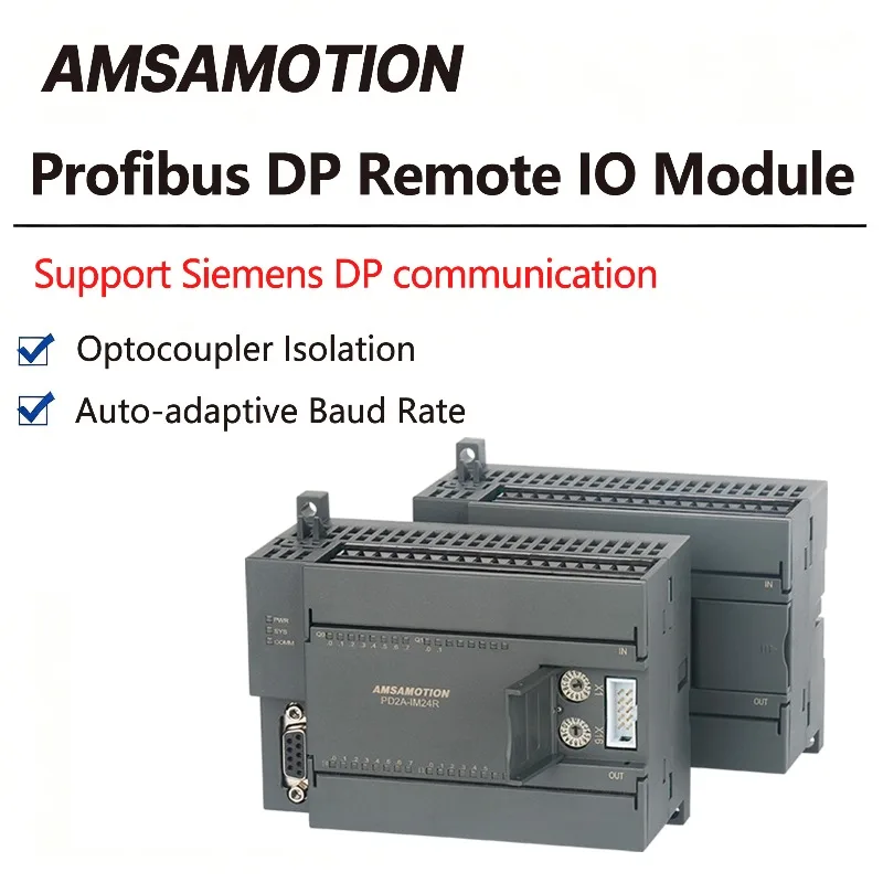 Profibus DP Remote IO Module PD2A-IM24R PD2A-IM24TP 14DI 10DO Communication Acquisition Expansion Compatible with Siemens PLC
