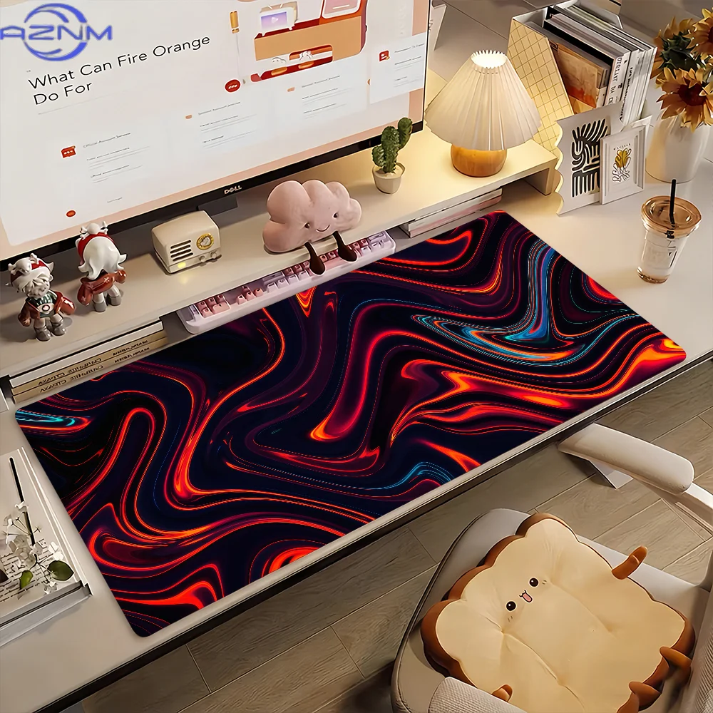 Alfombrilla de ratón líquida Line, alfombrilla antideslizante para escritorio, accesorios para PC y portátil, teclado de goma pa