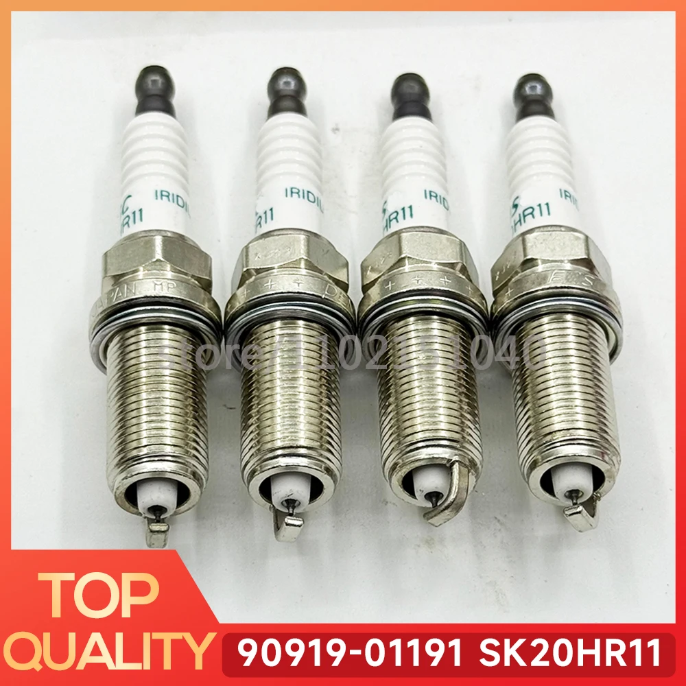 4pcs 90919-01191 SK20HR11 Iridium Spark Plug For Toyota Lexus LS460 LX570 GX460 Land Cruiser 4Runner FJ Tacoma Tundra Sequoia