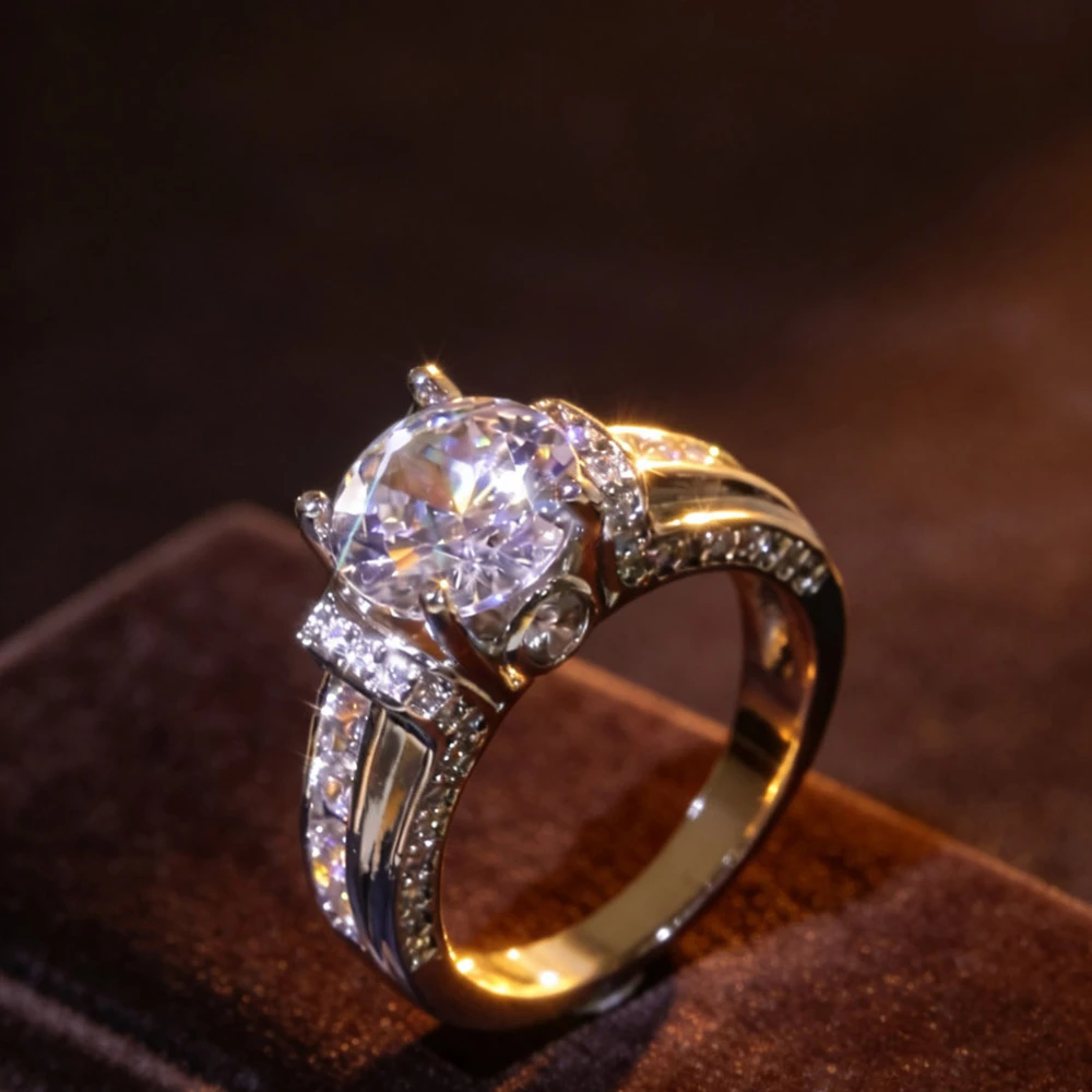 1PC Luxury Oval Zircon Ring, Baguette And Pave Accent Wide Band, Vintage Statement Promise Jewelry for Engagement Wedding Birthday Holiday Party Celebration for Ladies
