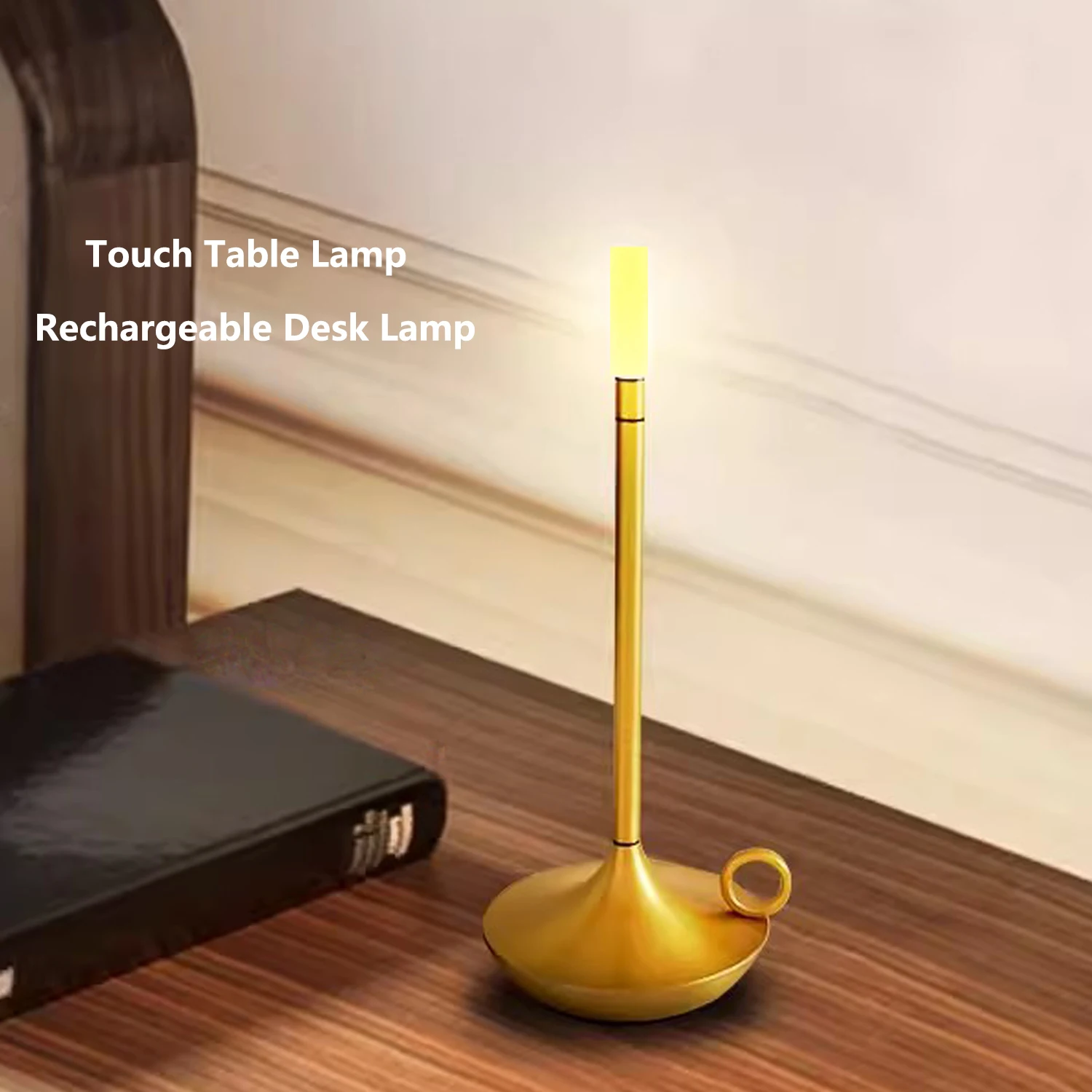 Residential Table Lamp LED Usb Rechargeable Desk Lamp Touch Switch Bedside Decorative Lamp Bar Atmosphere Creative Table Lamp