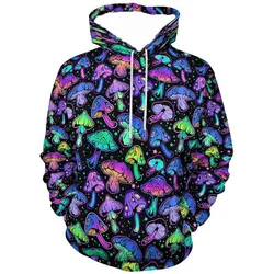 Fashion 80s 90s Style Hoodies Mushroom 3D Print Men Women New Hoody Sweatshirts Pullovers Harajuku Tracksuits Tops Male Clothing