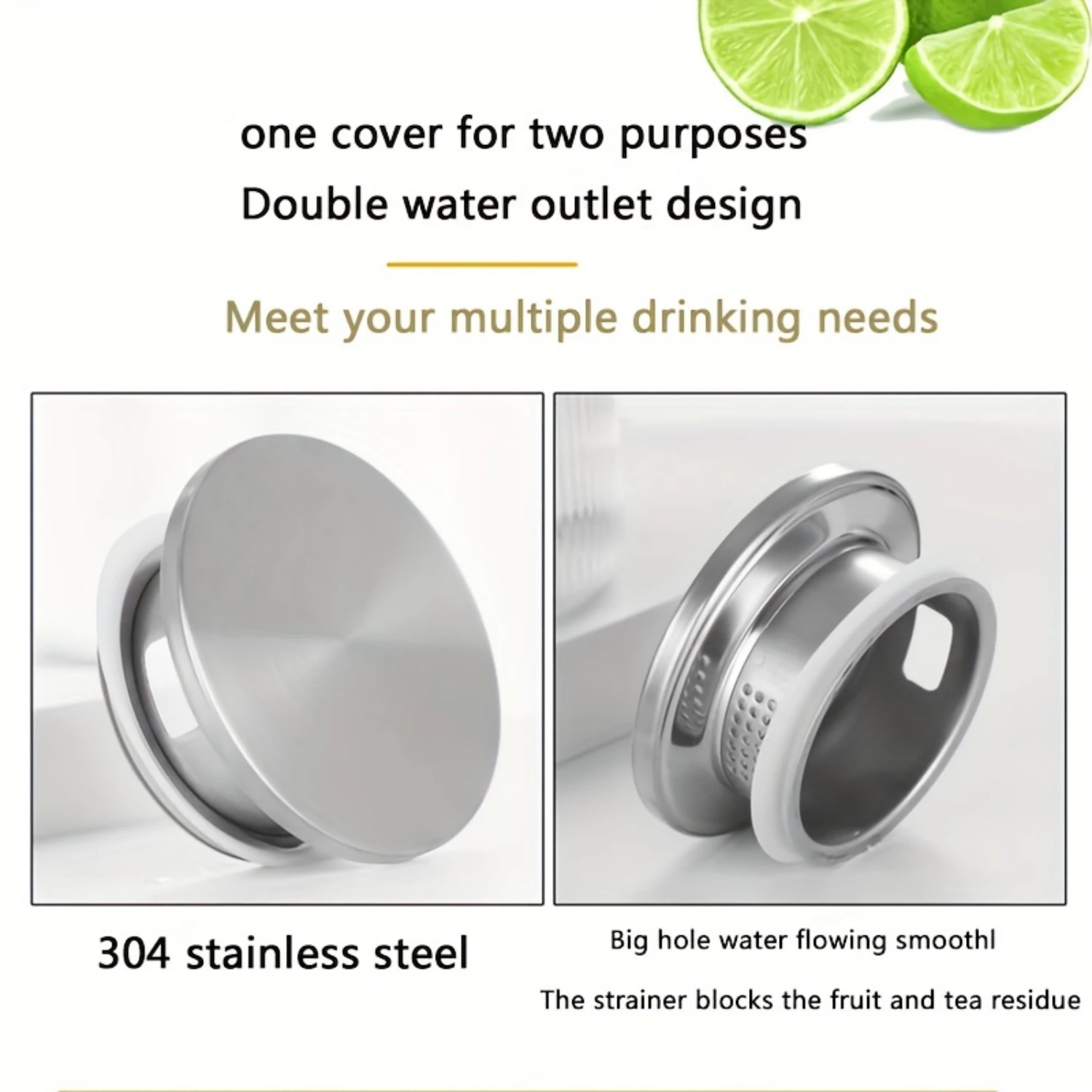 

Large Capacity Water Juice Bottle Outdoor Jug Glass Tea Kettle 40.58oz/50.72oz