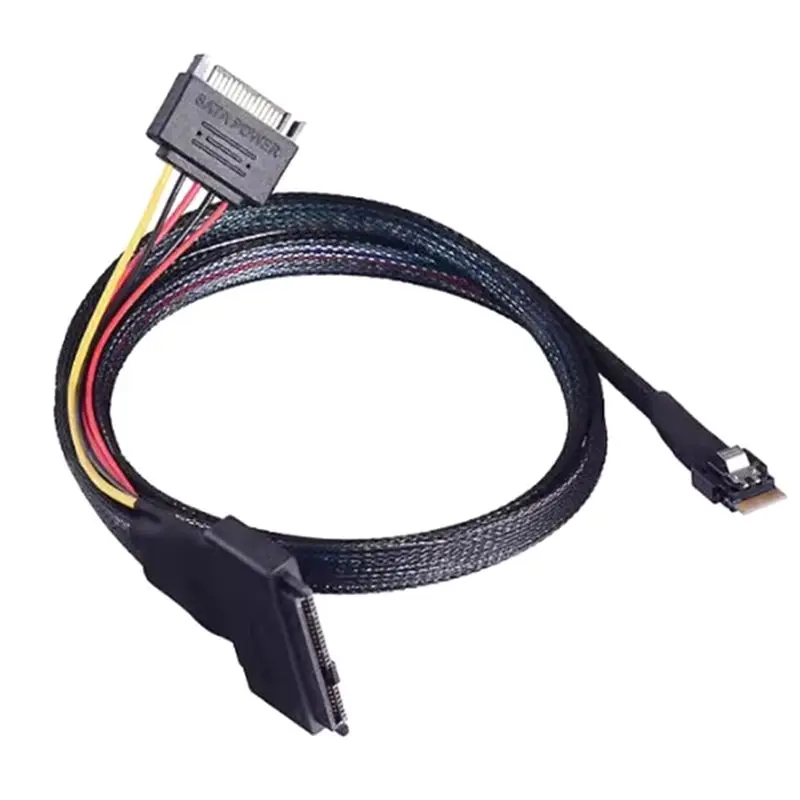 N36R-For Computer Compatible U. 2/U. 3 SSD Cable 50Cm Slimline SAS SFF-8654 4I To SFF-8639 Data Cable For U. 2/U. 3