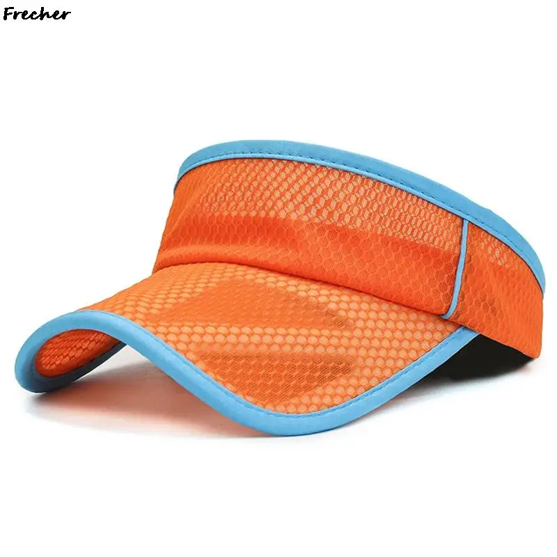 2023 Fashion Tennis Caps Summer Breathable Mesh Headband Adjustable Belts Visors Hat Outdoor Sun Hats Empty Top Golf Cap Unisex