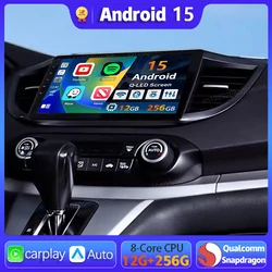 Android 15 Carplay Auto For Honda CRV CR-V 2011 2012 - 2016 Car Radio GPS Multimedia WIFI+4G Head Unit 2 Din Video Stereo Player