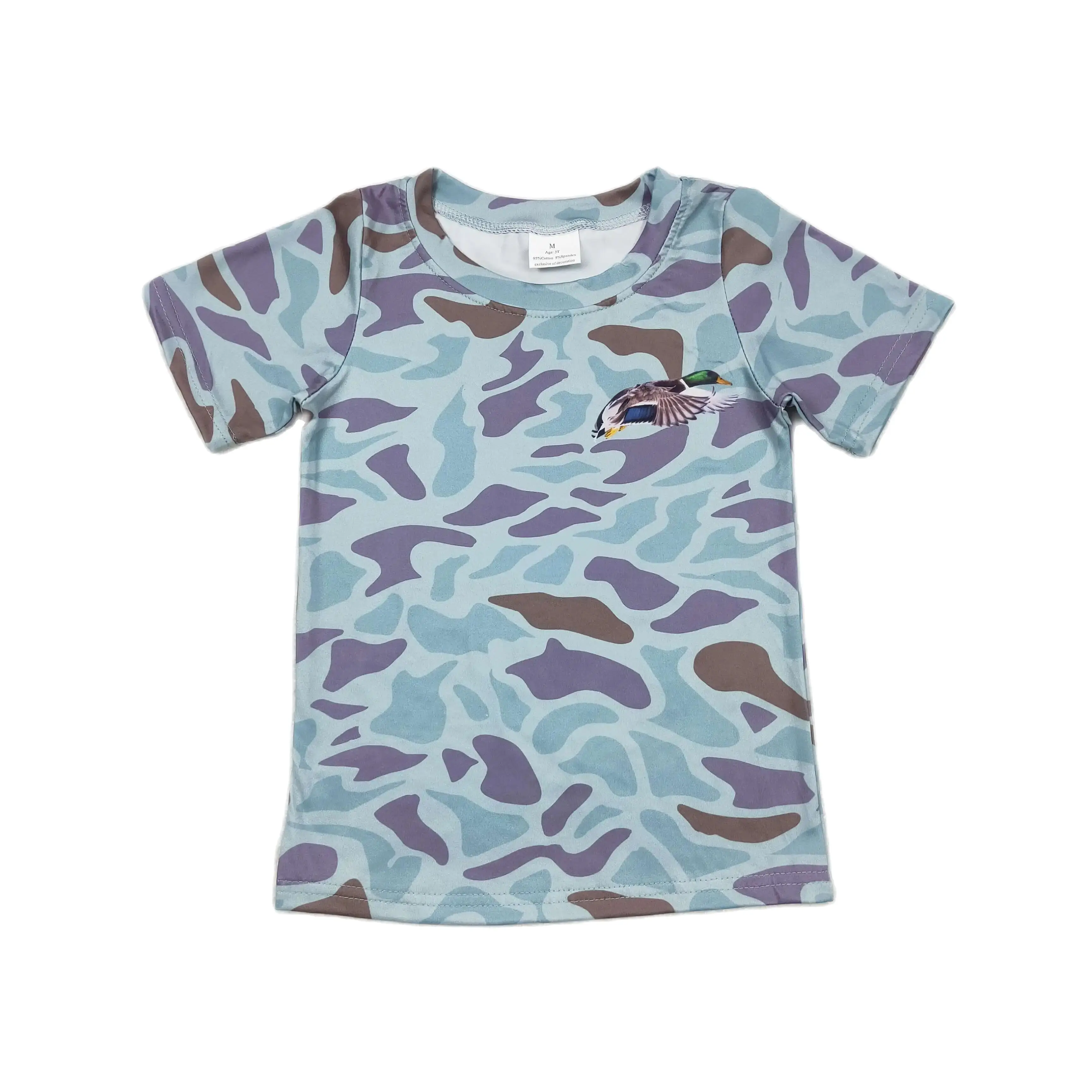 

BT0598 Hot Selling Baby Boy Clothes Short Sleeve Camouflage Print Milk Silk Summer Shirts For Kids