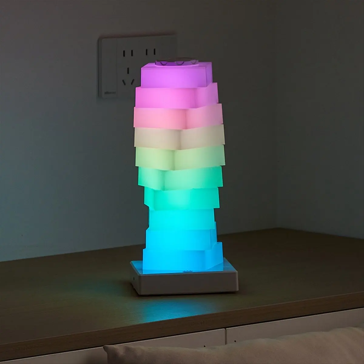 A76KBG! Color Changing Desk Lamp RGB Warm Light&Colorful LED Lamp Bedside Table Decoration Lamp Touch Switch Multi-Step Light