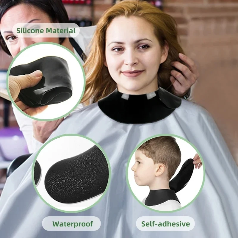 1pcs Salon Colorful Silicone Cutting Collar Waterproof Neck Cape Hair Dying Shawl Barbershop Professcional Hairdressing Tools