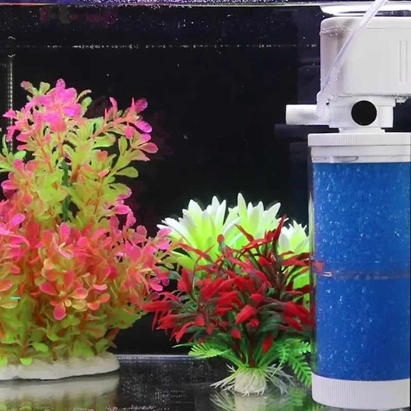 220V Ultra Quiet Aquarium Internal Filter Water Purification Multi-functional Fish Tank Water Pump Wave Make Stool Sucker