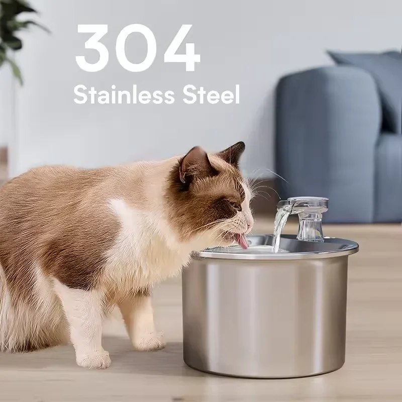 304 Stainless Steel Best Detachable Design Encouraging Hydration Pet Water Dispenser With Sensor Cat Dog Water Dispenser