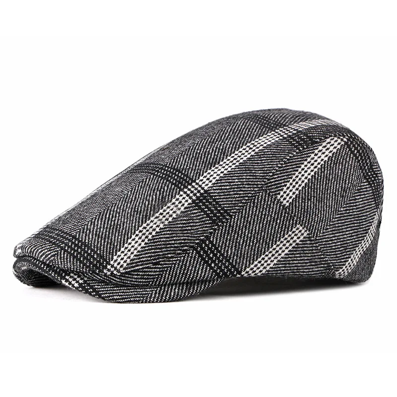 

Spring, Autumn And Winter New Men's Beret Youth Peaked Cap Female Casual Hat British Retro Advance Hats Foreign Trade