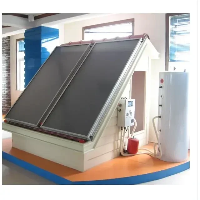 Flat Plate Solar Collector High Efficiency Solar Water Heater System Full Plate Copper Black Matte Painted
