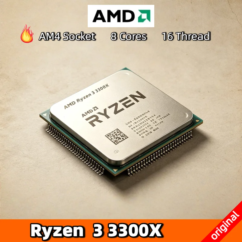 

AMD Ryzen 3 3300X Quad Core Eight Thread 3.8GHz 65W CPU Processor L3 16M Socket AM4 Bulk Desktop Gaming Pro Max 4K Apex