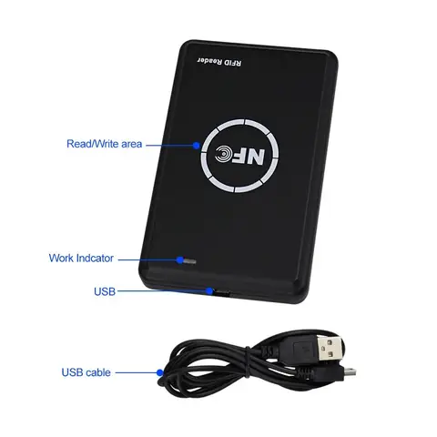 5YOA Smart Card Reader Writer 13.56MHz 125KHz USB Programmer RFID Copier NFC Duplicator Card ID IC Decoder Door Access System