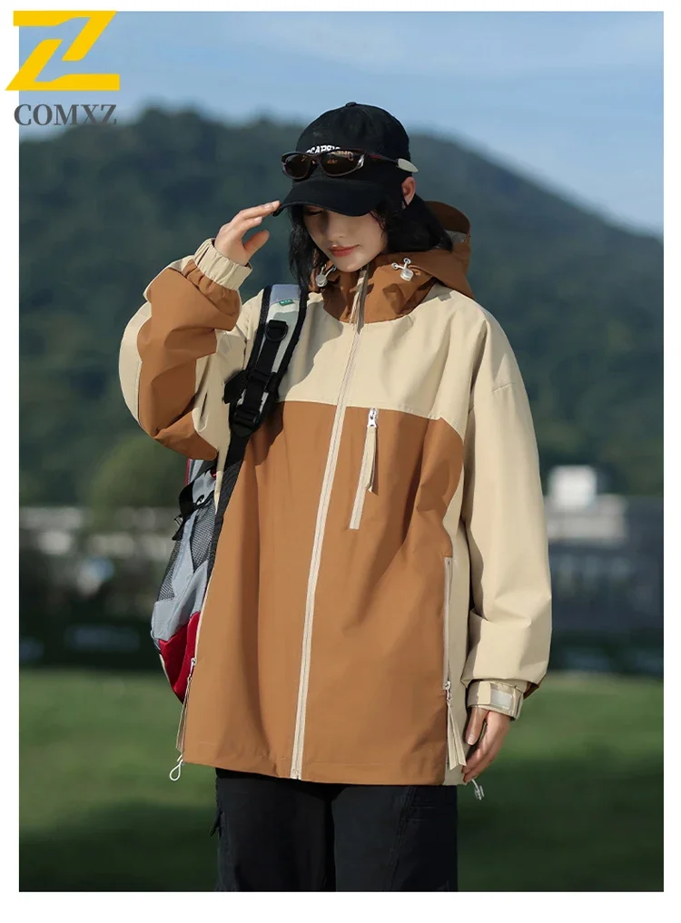

Весенняя мужская и женская куртка, модная ветрозащитная водонепроницаемая дышащая куртка с капюшоном, ветровка для кемпинга и пешего туризма