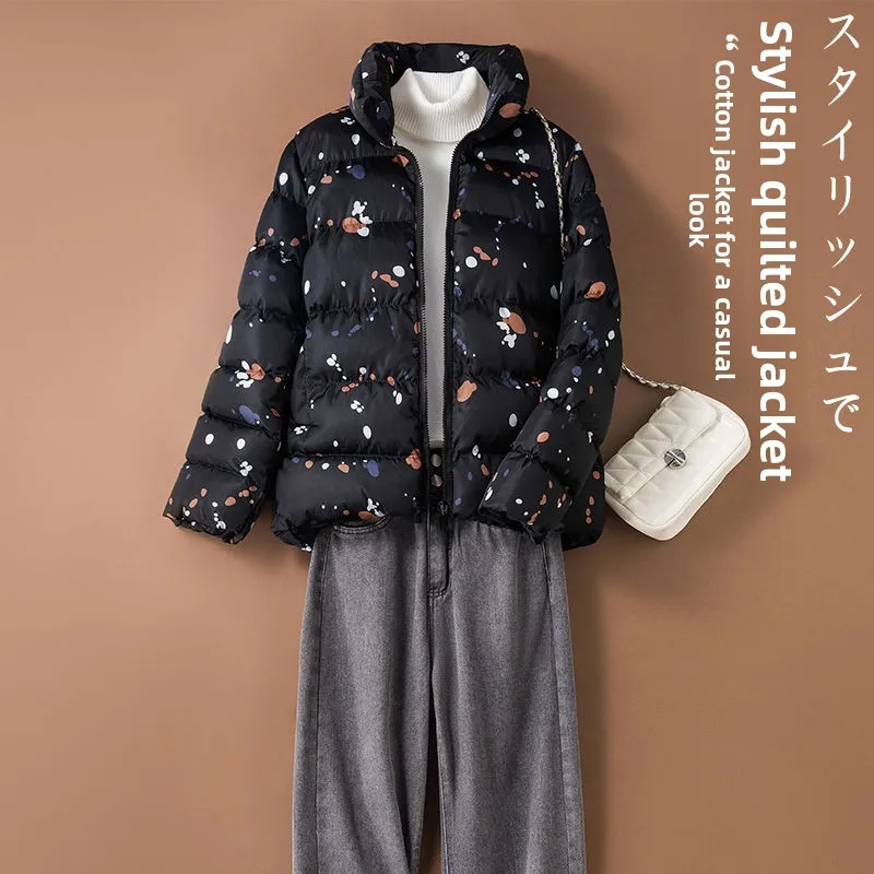 ผู้หญิง ort Thiened Cotton Jaet ฤดูหนาว WARM SLI อเนกประสงค์ Slimming Cotton Coat All-Match ฤดูใบไม้ร่วงฤดูหนาวใหม่ SLE