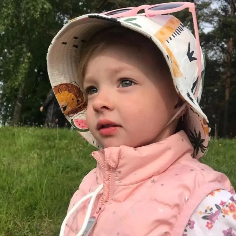 Summer Panama Baby Girls Hat Autumn Cartoon Boys Fisherman Hat Baby Sun Hat Outdoor UV Bucket Hat for Kids Toddler Bonnets