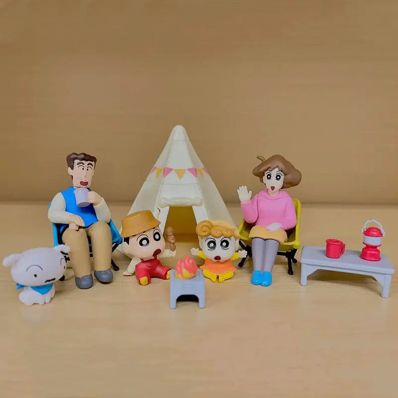 

In Stock Xiaoxin Family Camping Series Blind Box Mini Action Figures Model Cute Cartoon Dolls Scene Decoration Toy Gift For Fans