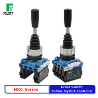 New Type 22mm Joystick Switch Monolever Rocker Cross Master Switch 2-Way 4-Way Self-reset Self-locking 2NO 4NO HKC Series